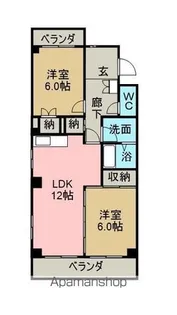 サンライズ・タケソウ【101号室】の間取り