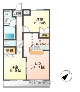 ウイングコート【1階】の間取り