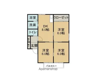 ハイツ花菱Ⅱ【2階】の間取り