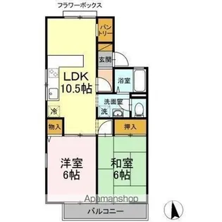 セジュールハイツ II【2階】の間取り