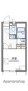 レオパレスFUTASE【101号室】の間取り