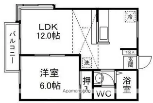 シャンドーレ弐番館【203号室】の間取り