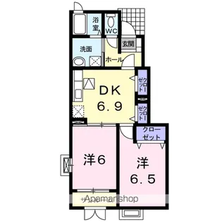 サン・ビレッジ・西方 Ⅱ【1階】の間取り