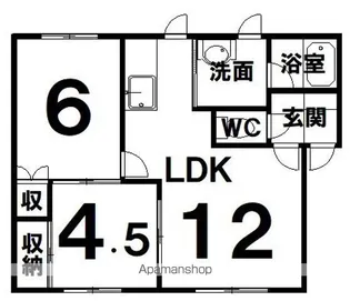 グランディール15【1階】の間取り