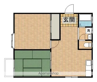 モイドオム安庭【Ⅰ202号室】の間取り
