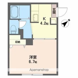 ラ・フォーレ材木町【1階】の間取り