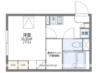 レオパレス幸【204号室】の間取り