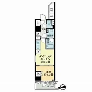 BRUN PILIER日本橋【8階】の間取り