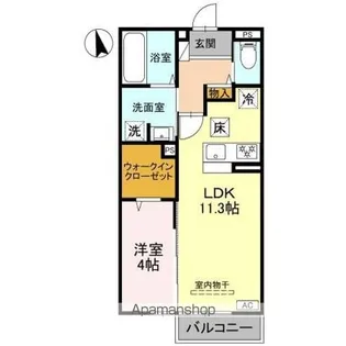 リュミエール太田【1階】の間取り