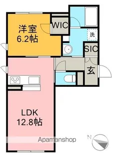 ベレオ シャトノワール【1階】の間取り