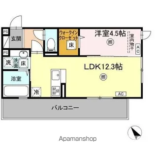 インフィニティ新八代【1階】の間取り