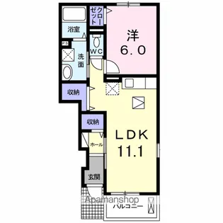 プランドール【1階】の間取り