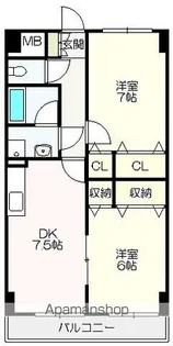 高そねマンション【2階】の間取り