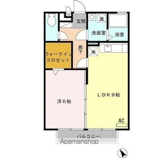 リバーセント B棟【2階】の間取り