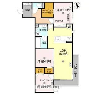 Hama L’Atrium【3階】の間取り