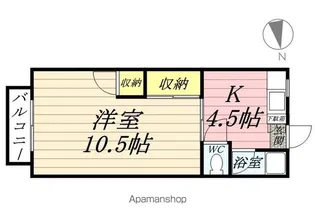 たつみコーポ【206号室】の間取り
