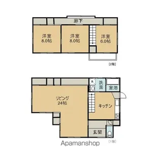 岩手県盛岡市紅葉が丘【一戸建】の間取り