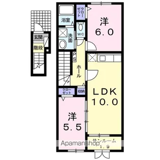 サン・ヤスダⅣ B【2階】の間取り