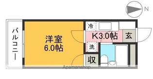 コーポ朝日XⅠ【6階】の間取り