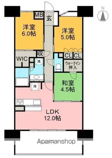 クレアホームズ大川筋【10階】の間取り