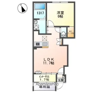 FLEUVE(フルーヴ)【1階】の間取り