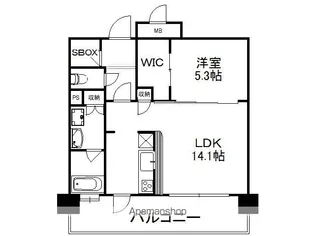 福岡県福岡市博多区博多駅前4丁目【マンション】の間取り