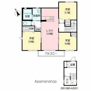 シャーメゾン志の【2階】の間取り