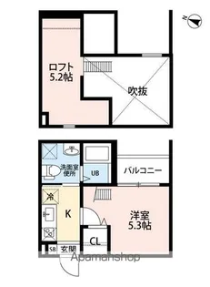E.S.プレミア(イーエスプレミア)【2階】の間取り
