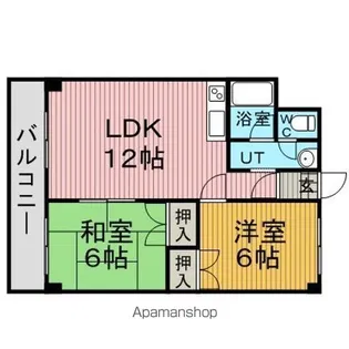 フロンティアプラザ大曲【201号室】の間取り