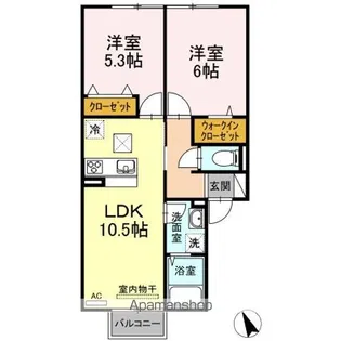 カリーノひな【1階】の間取り