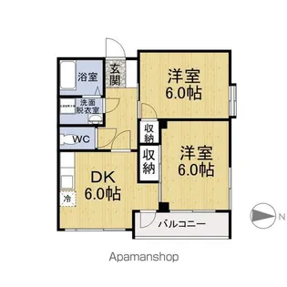 シルキィ二の宮【401号室】の間取り