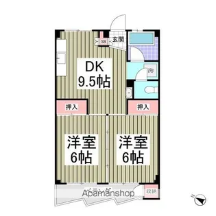 クミアイビル【6階】の間取り