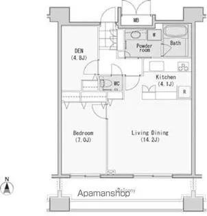 レジディア西麻布【9階】の間取り