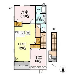 スカイハイ51 A【201号室】の間取り