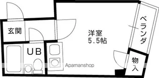 富尾マンション放出【1階】の間取り
