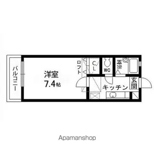メゾンドタケヒロC【108号室】の間取り