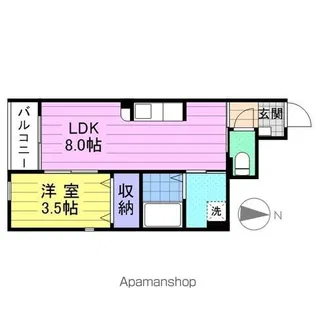 グランディール多賀城【1階】の間取り