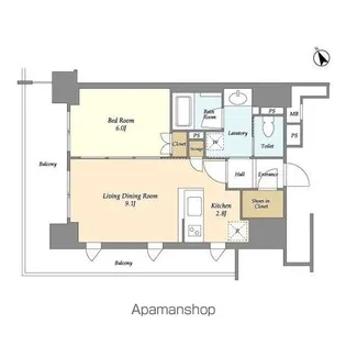 JP NOIE 三田【7階】の間取り