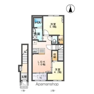 イリアス【2階】の間取り