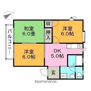 ちろりん村A棟B棟【2階】の間取り