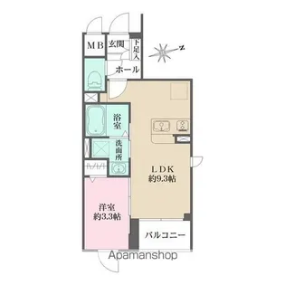 LA PERLA 桜新町【1階】の間取り