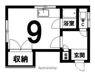1Rの間取り画像