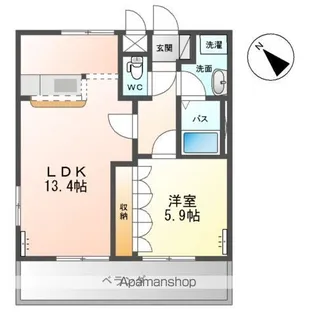 RUINS・HILL(ルインズ・ヒル)【2階】の間取り