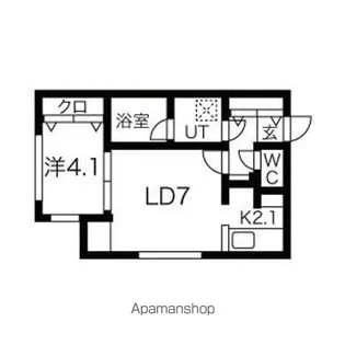 Angelic garden新札幌【4階】の間取り