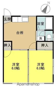 ヒルトップ【101号室】の間取り