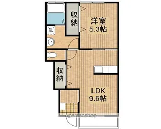 VILLA夕顔瀬【1階】の間取り