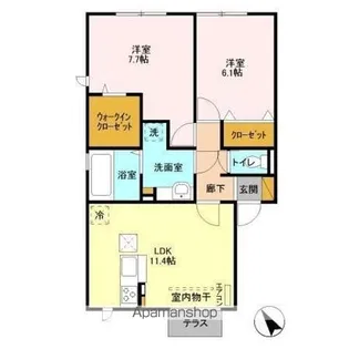 バードネイチャー C棟【1階】の間取り
