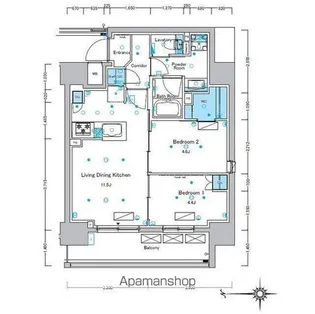 ルフォンプログレ浅草入谷【3階】の間取り