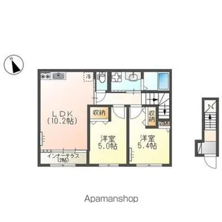 滋賀県彦根市高宮町【アパート】の間取り