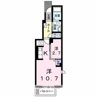カーザ・マローネ【1階】の間取り